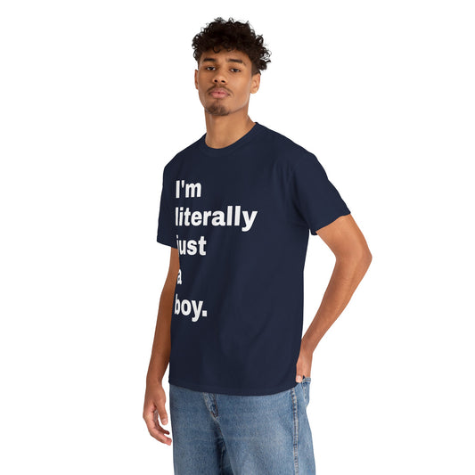 I'm Just a Boy Tee — Casual Youth Graphic T-Shirt